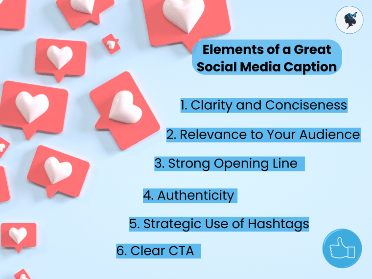 Infograph: Elements of a great social media caption