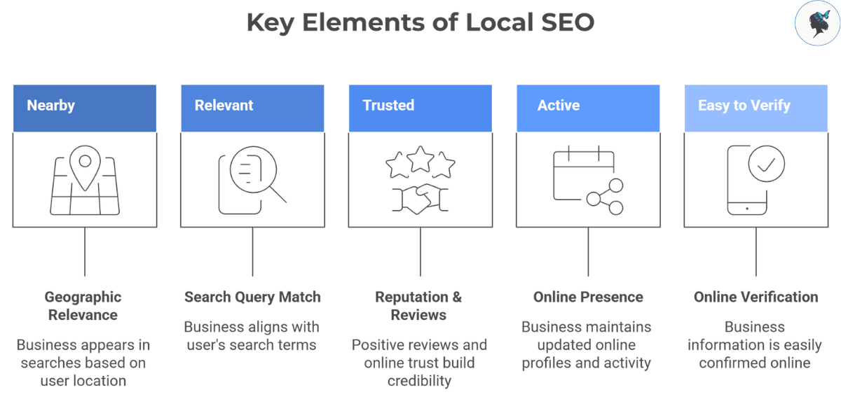 infograph: Key elements of Local SEO