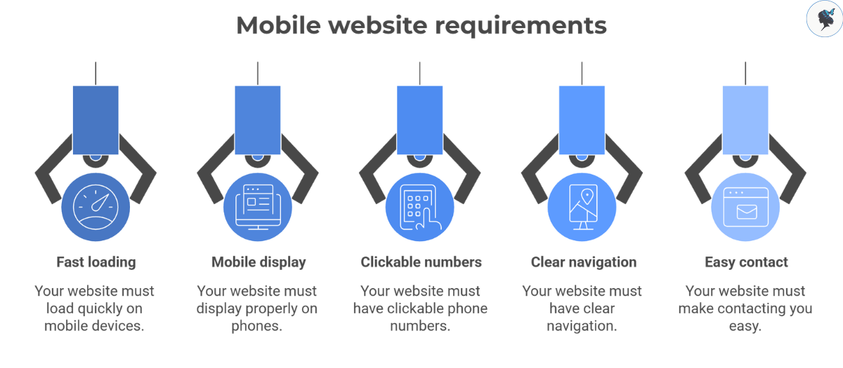 infograph: Mobile website requirements