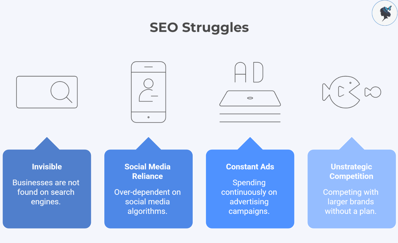 infograph: SEO struggles