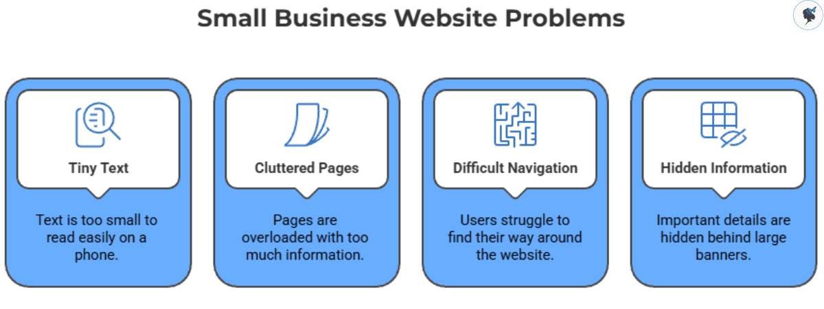 infograph: Small business website problems