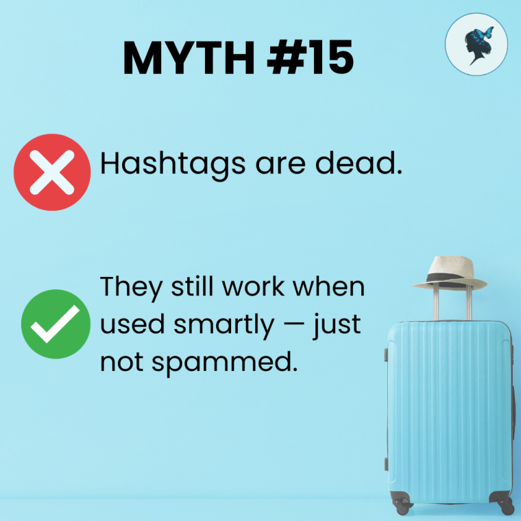 Infograph: Myth #15: Hashtags are dead.