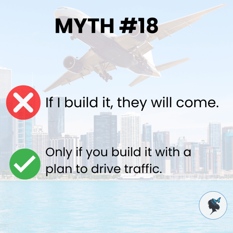 Infograph: Myth #18: If I build it, they will come.
