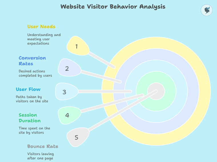 infograph: Website visitor behavior analysis