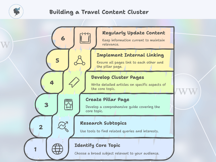 infograph: Building a travel content cluster