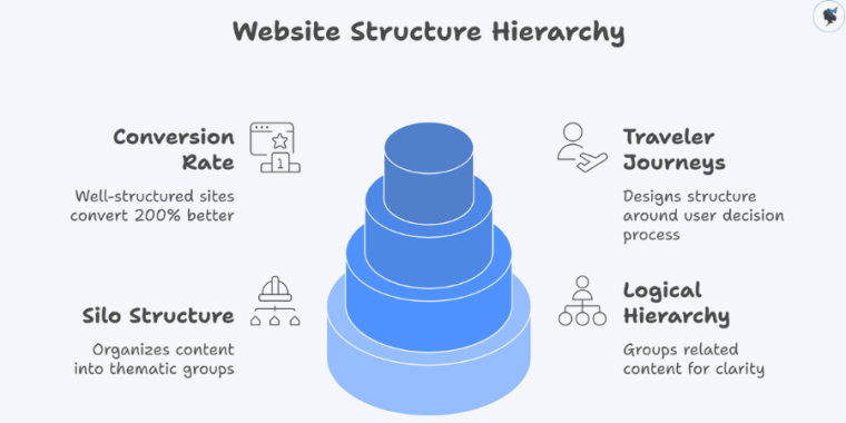 infograph: Website structure hierarchy