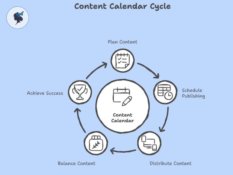 Infograph: Content calendar cycle