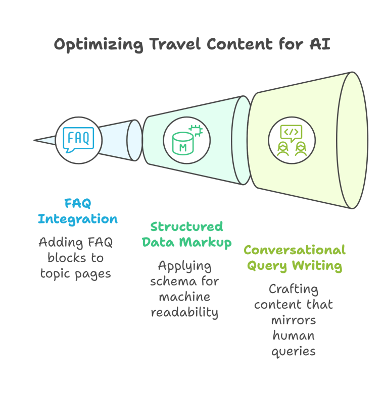 Infograph: Optimizing travel content for AI.