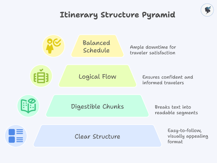 Infograph: Itinerary structure pyramid