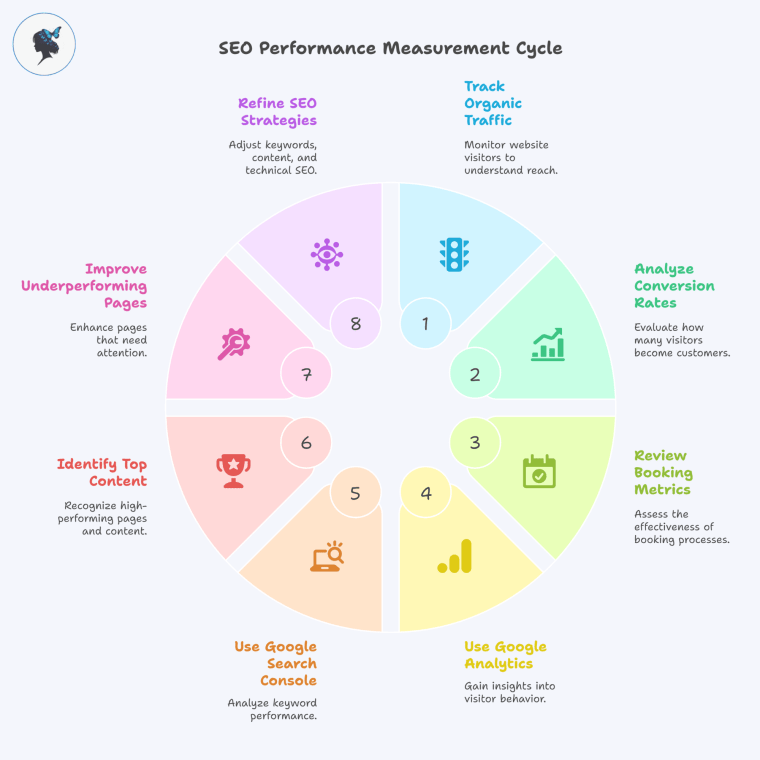 Infograph: SEO performance measurement cycle.