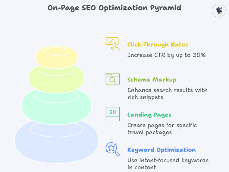 Infograph: On-Page SEO optimization pyramid.