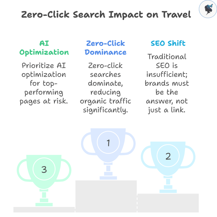infograph: Zero-click search impact on travel.