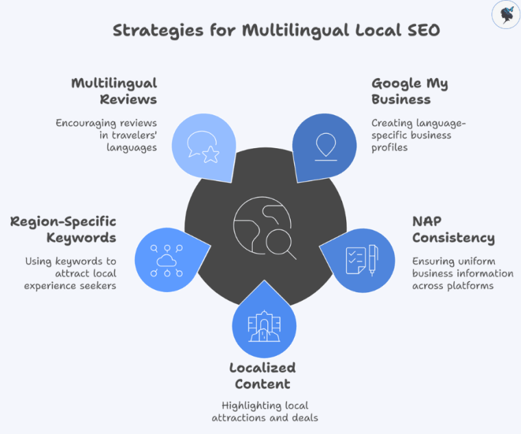 infograph: Strategies for multilingual local SEO