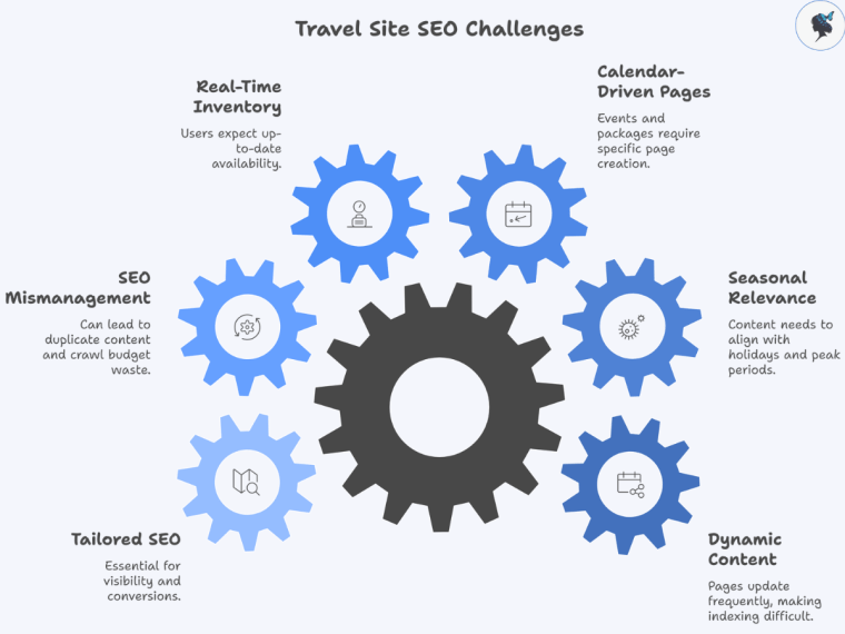 infograph: Travel site SEO challenges
