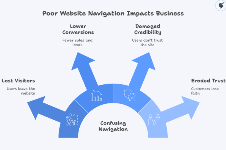 infograph: Poor website navigation impacts business