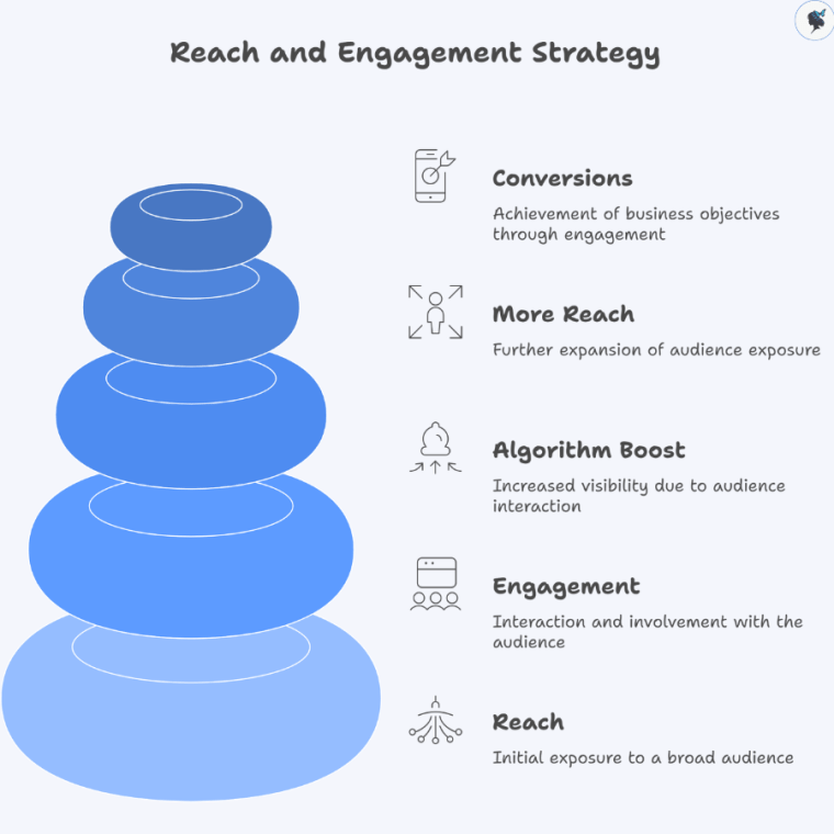 infograph: Reach and engagement strategy