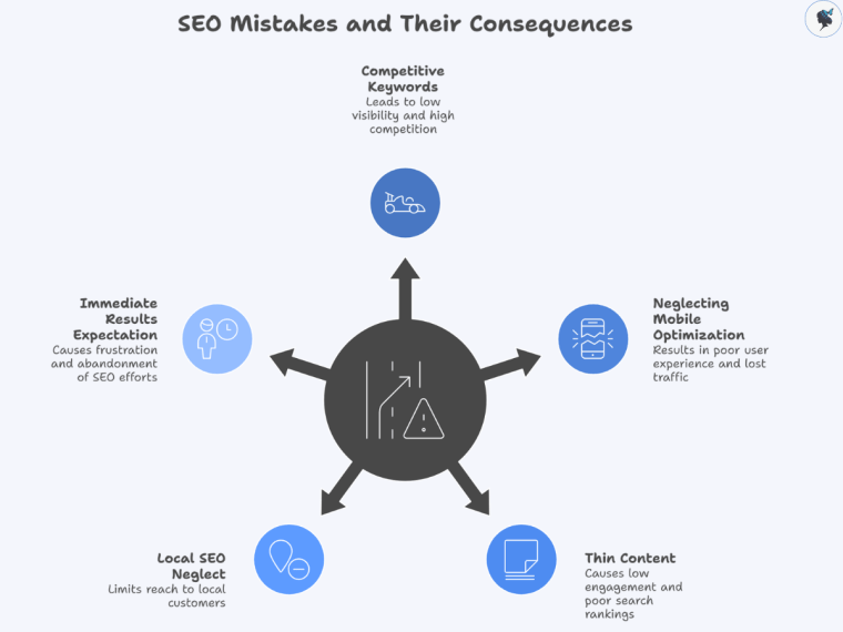 infograph: SEO mistakes and their consequences