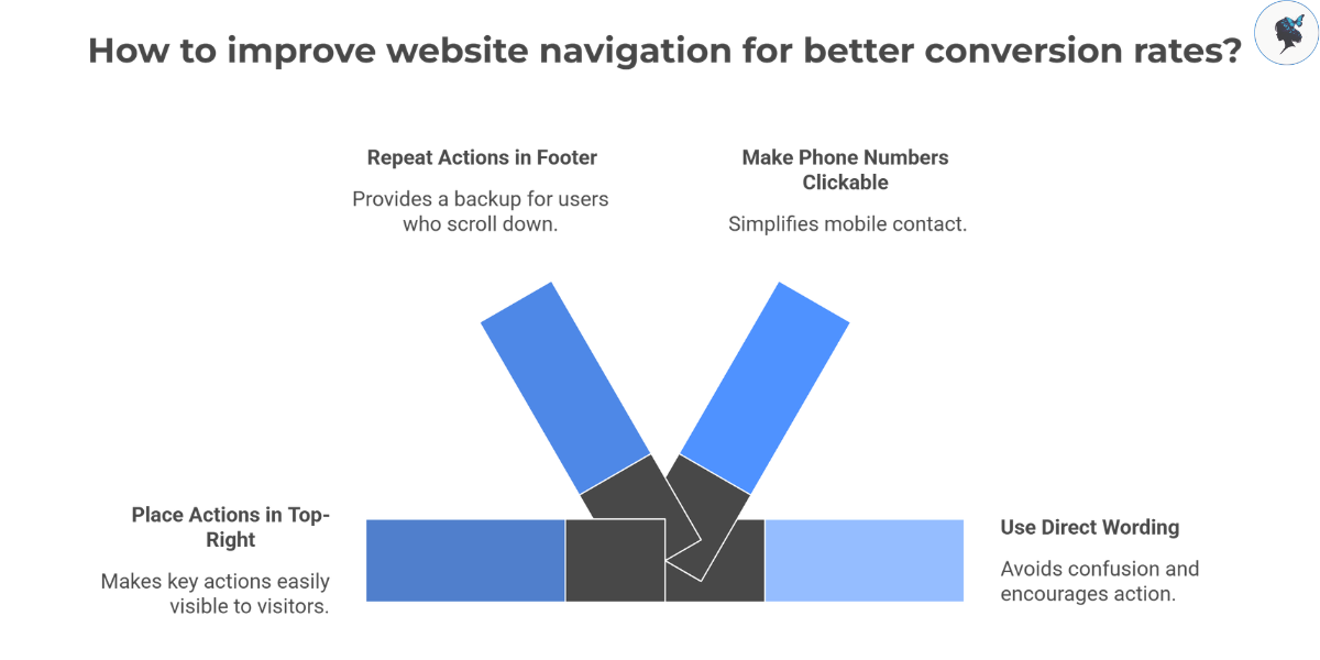 infograph: How to improve website navigation for better conversion rates?