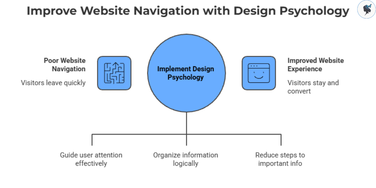 infograph: Improve website navigation with design psychology