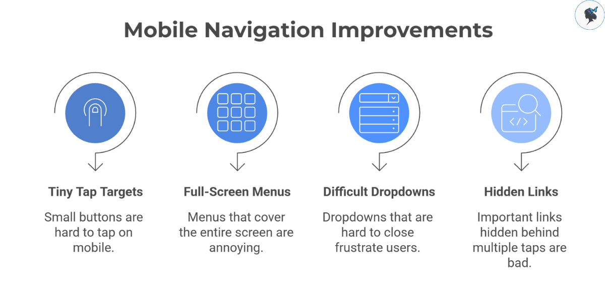 infograph: Mobile navigation improvements