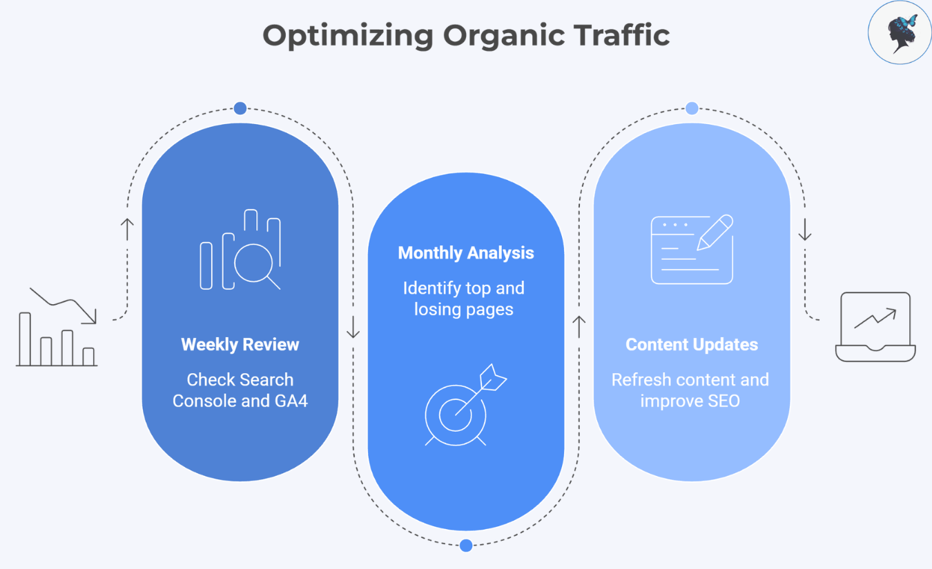 infograph: Optimizing organic traffic