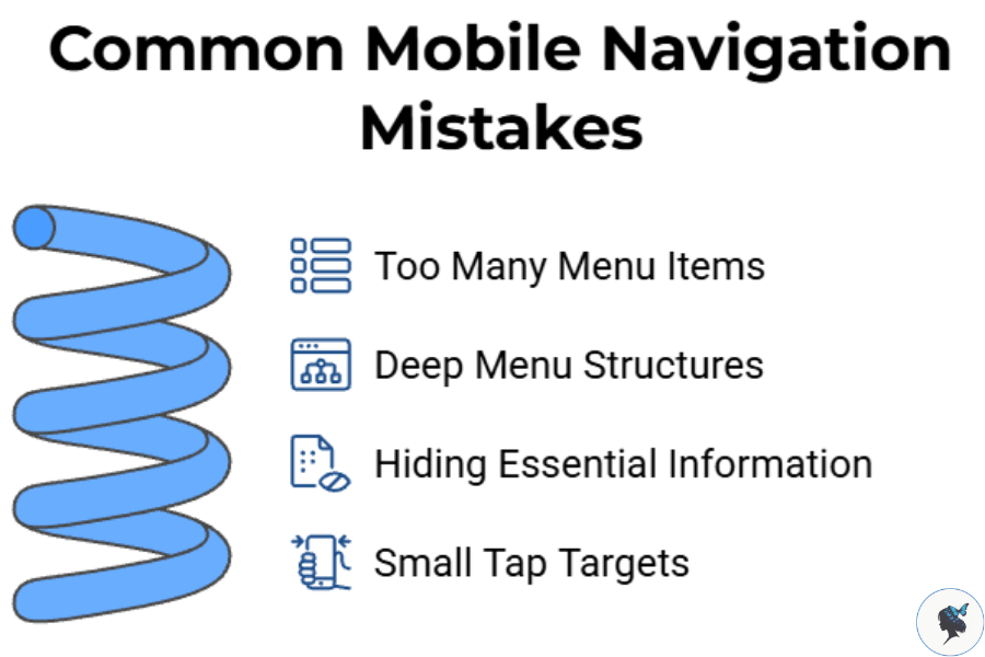 infograph: Common mobile navigation mistakes