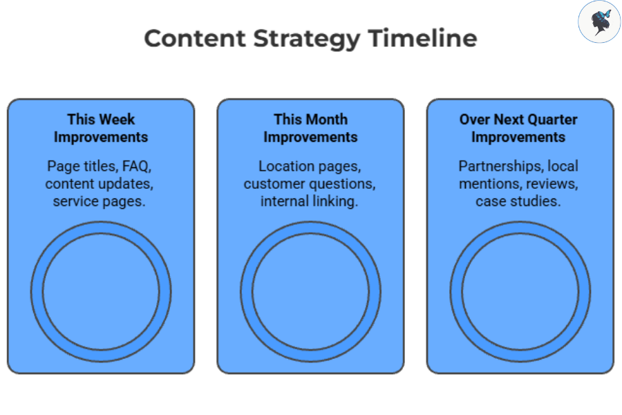 infograph: content strategy timeline